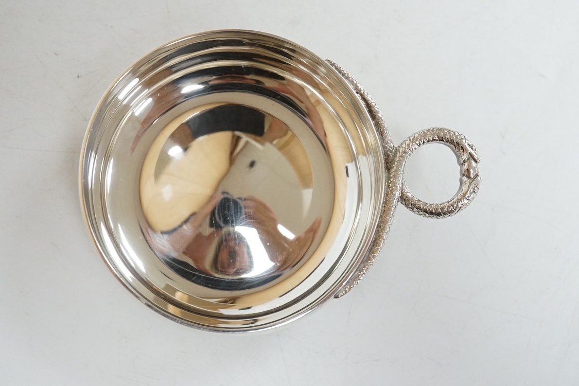 An Elizabeth II silver wine taster, William Comyns & Sons Ltd, London, 1969, 86mm, 76 grams.